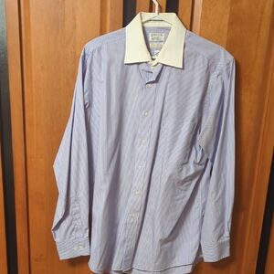 Arrow Blue and White Pinstripe Dress Shirt